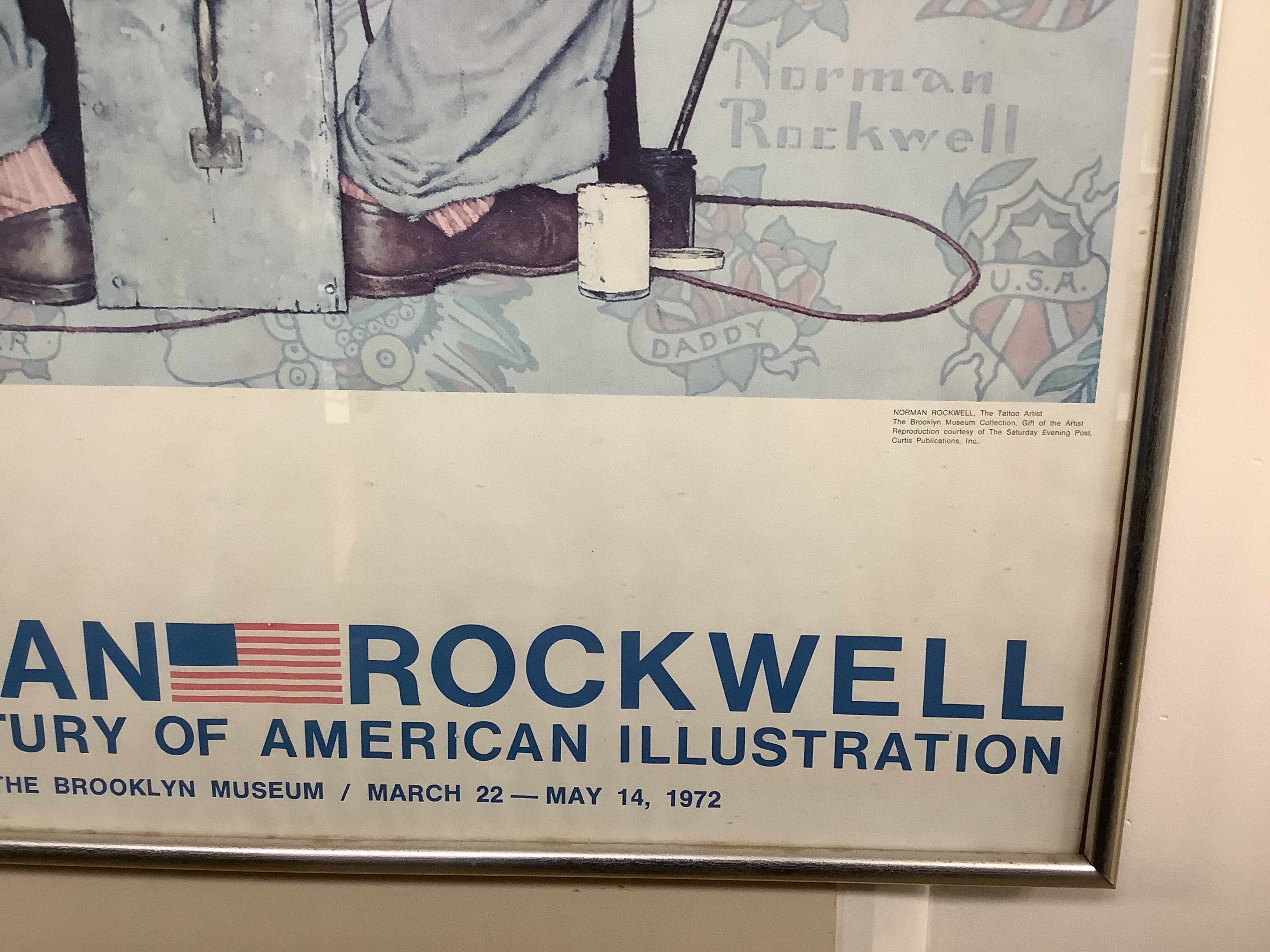 A Norman Rockwell, Century of American Illustration vintage colour poster, The Brooklyn Museum, 1972, 95 x 60cm